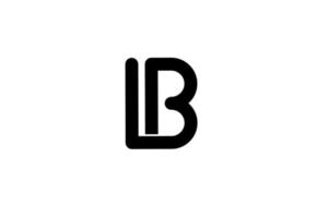 lb bl lb logotipo da letra inicial vetor