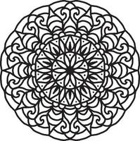 padrão de mandala de flores. ornamento de círculo decorativo em estilo étnico oriental.
