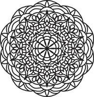 padrão de mandala de flores. ornamento de círculo decorativo em estilo étnico oriental.