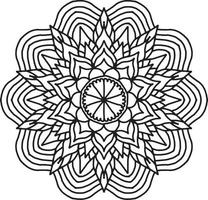 padrão de mandala de flores. ornamento de círculo decorativo em estilo étnico oriental.