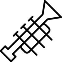 ícone de linha de vetor de trompete