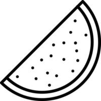 ícone de linha de vetor de melancia
