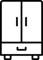 ícone de linha de vetor de armário