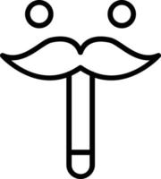 ícone de linha de vetor de bigode