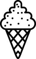 ícone de linha de vetor de sorvete