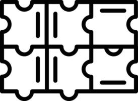 ícone de linha de vetor de quebra-cabeça