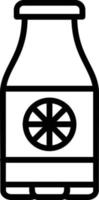ícone de linha de vetor de garrafa de suco