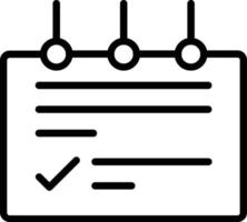 ícone de linha de vetor de planejador