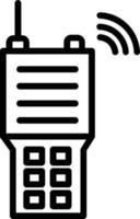 ícone de linha de vetor de rádio militar