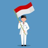 dia da independência da Indonésia vetor