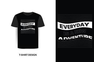 projeto de camiseta. design de impressão de camiseta, design de camiseta com tipografia, tipografia, impressão, vetor