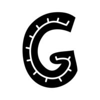 letra ornamentada escandinava preto e branca g. fonte popular. letra g em estilo escandinavo. vetor