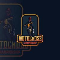 logotipo do campeonato de motocross vetor