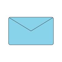 envelope de ícone de vetor de carta de e-mail, cartão postal de correio