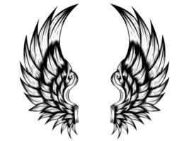 desenho vetorial de asas de anjo download grátis vetor