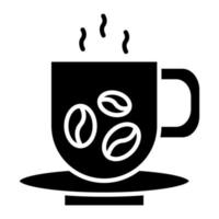 ícone de glifo de caneca de café vetor