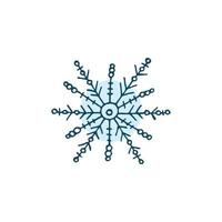 um floco de neve desenhado à mão. ilustração vetorial em estilo doodle. clima de inverno. olá 2023. feliz natal e feliz ano novo. elemento azul em um fundo branco. vetor