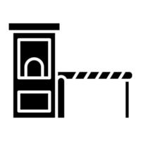ícone de glifo de estrada de pedágio vetor