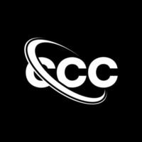logotipo cc. carta cc. design de logotipo de letra ccc. iniciais ccc logotipo ligado com círculo e logotipo monograma maiúsculo. tipografia ccc para marca de tecnologia, negócios e imóveis. vetor