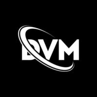 logotipo dvm. carta dvm. design de logotipo de carta dvm. iniciais dvm logotipo ligado com círculo e logotipo monograma maiúsculo. tipografia dvm para tecnologia, negócios e marca imobiliária. vetor