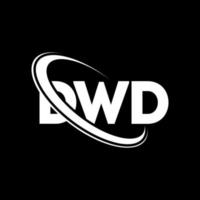 logotipo dw. carta dw. design de logotipo de letra dwd. iniciais dwd logotipo ligado com círculo e logotipo monograma maiúsculo. tipografia dwd para marca de tecnologia, negócios e imóveis. vetor