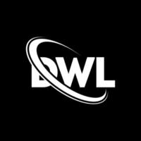 logotipo dwl. letra dw. design de logotipo de letra dwl. iniciais dwl logotipo ligado com círculo e logotipo monograma maiúsculo. tipografia dwl para marca de tecnologia, negócios e imóveis. vetor