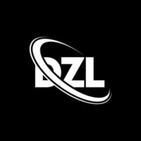 logotipo dzl. letra dzl. design de logotipo de letra dzl. iniciais dzl logotipo ligado com círculo e logotipo monograma maiúsculo. dzl tipografia para tecnologia, negócios e marca imobiliária. vetor