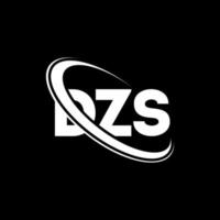 logotipo dzs. carta dz. design de logotipo de letra dzs. iniciais dzs logotipo ligado com círculo e logotipo monograma em maiúsculas. dzs tipografia para tecnologia, negócios e marca imobiliária. vetor