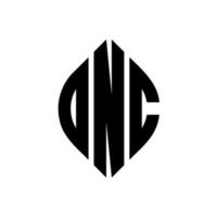 onc design de logotipo de carta de círculo com forma de círculo e elipse. uma vez letras de elipse com estilo tipográfico. as três iniciais formam um logotipo circular. onc círculo emblema abstrato monograma carta marca vetor. vetor