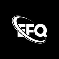 logo efq. carta efq. design de logotipo de letra efq. iniciais efq logotipo ligado com círculo e logotipo monograma maiúsculo. tipografia efq para marca de tecnologia, negócios e imóveis. vetor