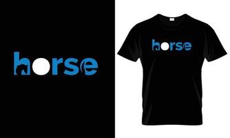 modelo de camiseta de cavalo, design de vetor de tipografia