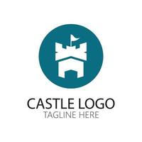 modelo de design de ilustração vetorial símbolo de logotipo de castelo vetor