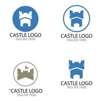 modelo de design de ilustração vetorial símbolo de logotipo de castelo vetor