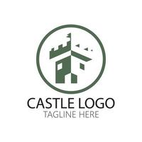 modelo de design de ilustração vetorial símbolo de logotipo de castelo vetor