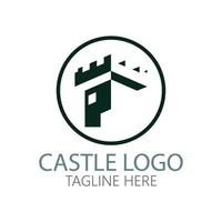 modelo de design de ilustração vetorial símbolo de logotipo de castelo vetor