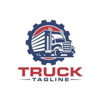 modelo de vetor de logotipo de transporte de caminhão