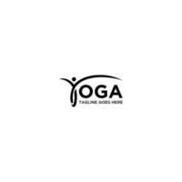 design de sinal de logotipo de ioga. vetor