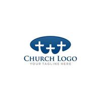 design de sinal de logotipo da igreja vetor