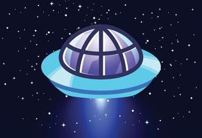 feliz dia mundial do ufo. nave espacial voadora de OVNI. ilustração vetorial.