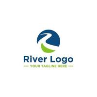 design de logotipo do rio r vetor