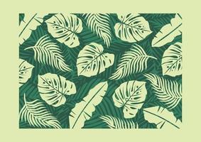 design de padrão de fundo de folha tropical