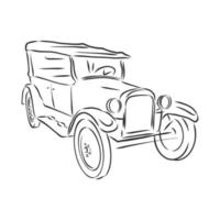 desenho vetorial de carro retrô vetor