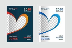 modelo de design de capa de livro corporativo multiuso ou pode ser usado para relatório anual, revista, folheto, pôster, banner, portfólio, perfil da empresa, site, design de capa de brochura vetor