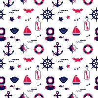 textura perfeita de elementos de vela. padrão, abstrato, papel de parede. coleção náutica, ícones de viagens marítimas vetor