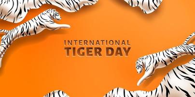 dia internacional do tigre 29 de julho vetor