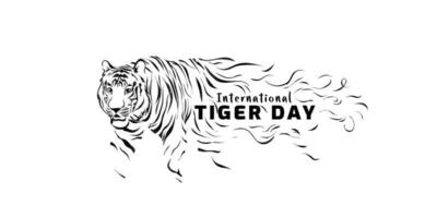conscientização do dia internacional do tigre para a conservação vetor