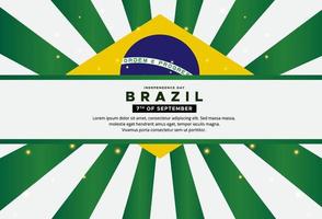 design moderno e incrível do dia da independência do brasil isolado no vetor de fundo sunburst