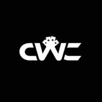 logotipo de cartões cwc criativo moderno alfabeto mínimo cw monograma de marca de letra inicial editável em formato vetorial vetor