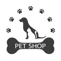 ilustração do logotipo da loja de animais vetor
