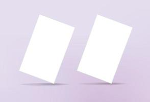 modelo de maquete em pé de cartão de visita de cartaz apresentação de identidade corporativa folhetos de escritório ilustração de panfleto vetor